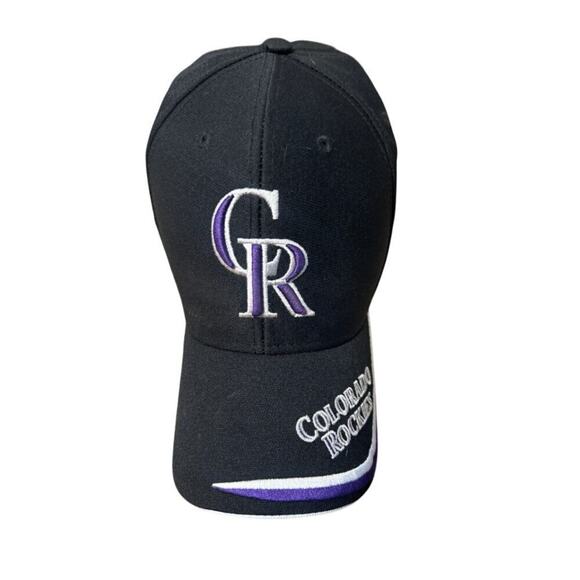 Colorado Rockies CR MLB baseball hat cap black embroidered logo adjustable - Picture 5 of 5